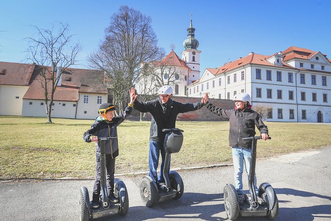 1.5h Small Group Segway Tour & Free Taxi Transfer ️with PragueWay - Břevnov Monastery adds a different kind of history