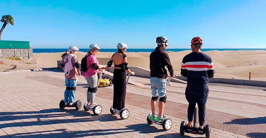 2-Hour Segway Tour: Maspalomas Dunes, Playa Ingles,S.Agustin - Learning the Segway before the coast