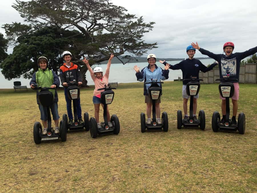 Auckland: Devonport Waterfront Segway - The slalom course and uneven ground