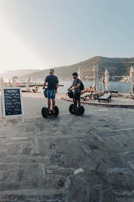 Dubrovnik: Segway - Hidden Bays & Promenade Guided Tour - Getting comfortable on the Segway at Hotel Uvala