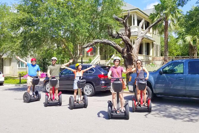 Galveston Tree Carvings Segway Tour - Learning to ride before the route gets going