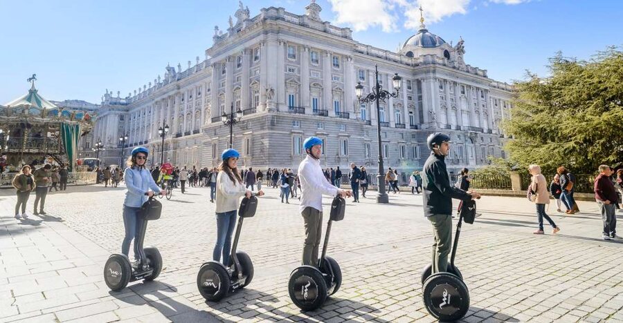 Madrid: 1.5-Hour Old Town Highlights Segway Tour - Almudena Cathedral beside the palace