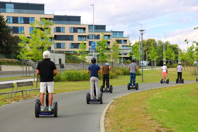 Prague Castle Area Segway Tour - Learning to ride a NineBot before the route begins