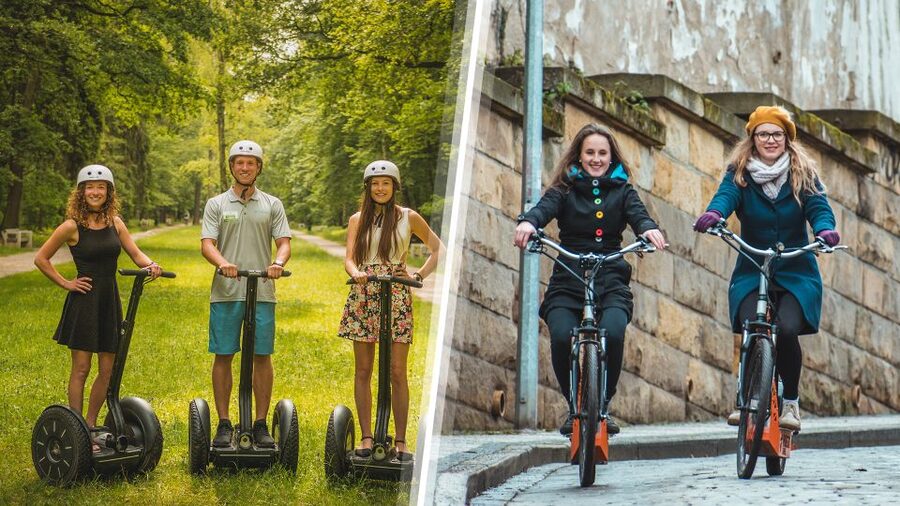 Prague: Combined Segway & E-Scooter City Highlights Tour - Great Strahov Stadium and the Segway switch