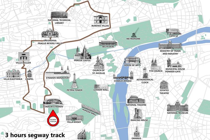 Prague Segway Tour with A Local Guide & Hotel Pick Up - Břevnov Monastery and its brewery