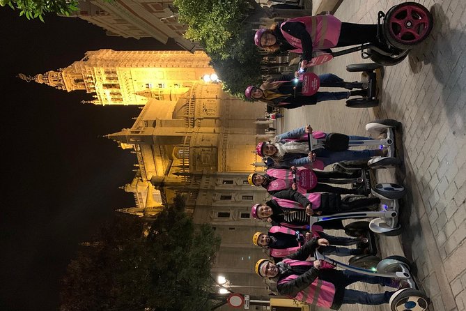 Seville Segway Night Experience - Plaza de España after sunset